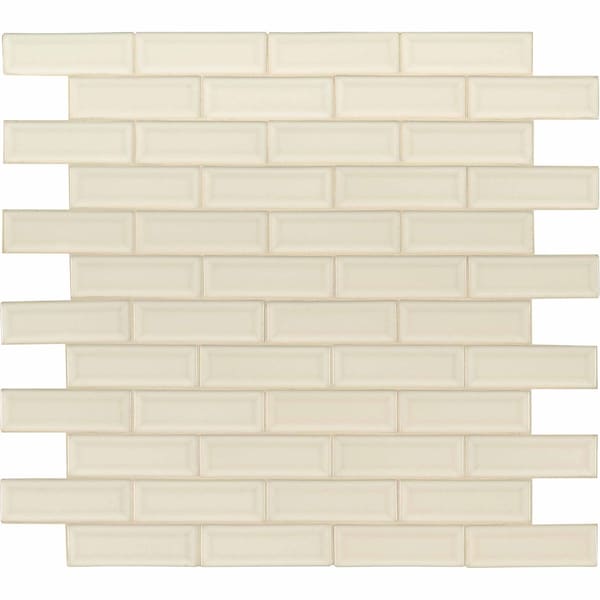 Msi Antique White Beveled 12 In. X 12 In. X 10 Mm Ceramic